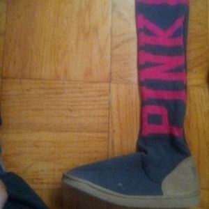 Pink Thigh High Shoes